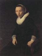 REMBRANDT Harmenszoon van Rijn Portrait of a young woman seted, (mk330 oil painting on canvas